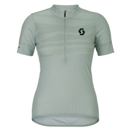 Жіноча велофутболка Scott Jersey W's Endurance LT SS зелений/сірий spray grey
