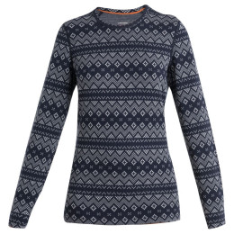 Жіноча функціональна футболка Icebreaker W Mer 260 Vertex LS Crewe First Snow темно-синій