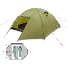 Туристичний намет Pinguin Tornado 2 CN Duralu