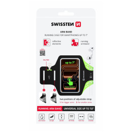 Чохол для телефону Swissten Armband Case 7.0" чорний černá