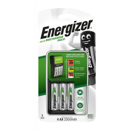 Зарядний пристрій Energizer Maxi + 4AA Power Plus 2000 mAh чорний/срібний