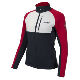 Жіноча функціональна толстовка Swix Infinity синій/червоний/білий Dark Navy/Swix Red