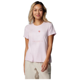 Жіноча футболка Columbia Sloan Ridge Graphic Short Sleeve Tee рожевий Pink Dawn Heather