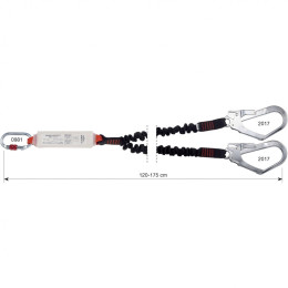 Амортизатор ривка Camp Shock Absorber Rewind Double 120-175 cm + 0981 + 2x2017 срібний