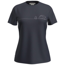 Жіноча функціональна футболка Icebreaker W Mer 150 Tech Lite SS Tee Single Line C темно-синій Midnight Navy