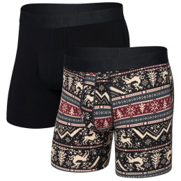 Чоловічі боксери Saxx Droptemp Cooling Cotton Boxer Brf Fl 2Pk чорний caribou/black