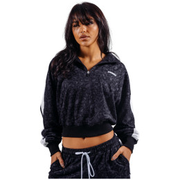 Жіноча толстовка Nebbia Half-Zip Leopard Sweatshirt Primal чорний BLACK LEOPARD
