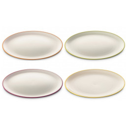 Набір тарілок Omada SANALIVING DinnerPlate Set 4x Plate 24xh2cm білий