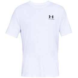 Pánské triko Under Armour Sportstyle Left Chest SS bílá White