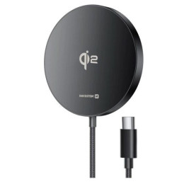 Бездротовий зарядний пристрій Swissten MagPuck чорний