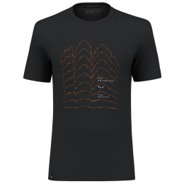 Жіноча футболка Salewa Pure Skyline Dry M T-Shirt. чорний