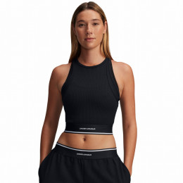Жіночий топ Under Armour Meridian Rib Branded Tank чорний Black