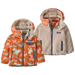 Дитяча куртка Patagonia Baby Reversible Tribbles Hoody - BNLM помаранчевий/бежевий Bunny Life: Marigold