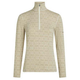 Жіноча функціональна футболка Icebreaker Women M 260 Tech Vertex LS HZ AlpGeo бежевий/білий Undyed/Cumin/J