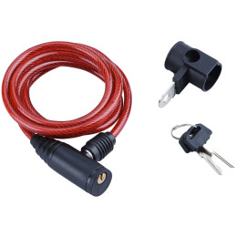 Велосипедний замок Extol трос, 6x1500 мм