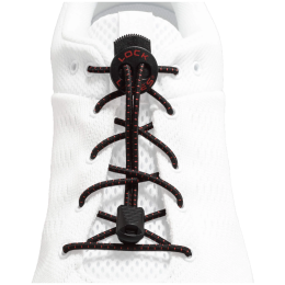 Шнурки для взуття Lock Laces Original чорний/червоний RK Pro Series
