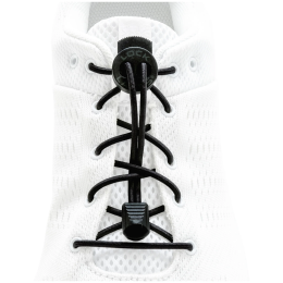 Шнурки для взуття Lock Laces Solid чорний Black Solid