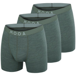 Чоловічі боксери MOOA MerinoSilk 4in 3-pack зелений green melange