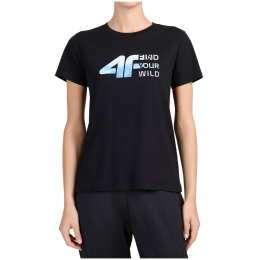 Жіноча футболка 4F Tshirt F3496 чорний Deep Black