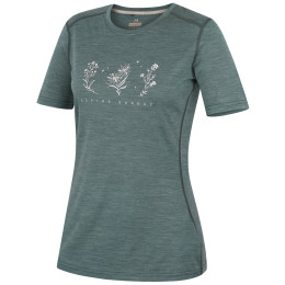 Жіноча футболка MOOA Merino Lyolite Bloom 150 Short бірюзовий dusty teal