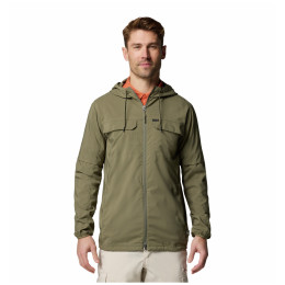 Чоловіча вітровка Columbia Skien Valley™ Hooded Long sleeve Shirt темно-зелений Stone Green