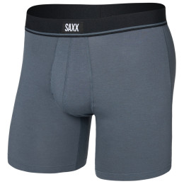 Чоловічі боксери Saxx Essential Cotton Boxer Brief Fly сірий turbulence