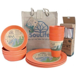 Набір для пікніка EcoSouLife Piknikový Set EcoSouLife pro 4 помаранчевий