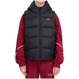 Дитяча жилетка 4F Vest Jacket F370 Deep Black чорний/рожевий Deep Black