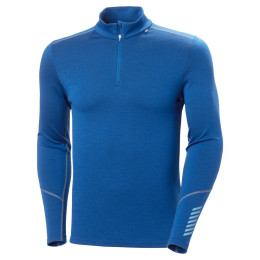 Чоловіча функціональна футболка Helly Hansen Lifa Merino Midweight 1/2 Zip синій