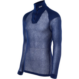 Pánský funkční rolák Brynje Super Thermo Zip polo Shirt w/inlay tmavě modrá