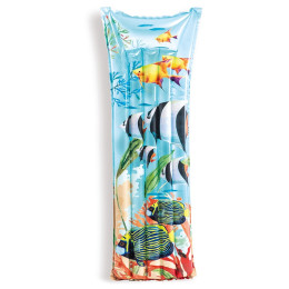 Надувний лежак Intex Fashion Mats 59720EU синій/білий Coral Fish