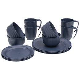 Набір посуду Outwell Delish 4 Person Dinner Set темно-синій Navy Night