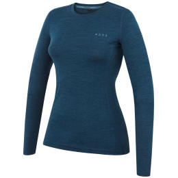 Жіноча футболка MOOA MerinoSilk 160 long синій lagoon blue melange