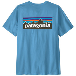 Чоловіча футболка Patagonia P-6 Logo T-Shirt блакитний Shore Blue