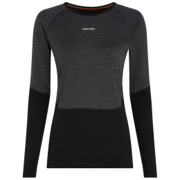 Жіноча функціональна футболка Icebreaker Women Merino 200 Oasis+ LS Crewe чорний Blk/Jtht/Und/Cb