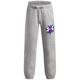 Дитячі штани Under Armour UA B Rival FLC Graphics Jgr Mod Gray Light Heather сірий/білий Mod Gray Light Heather / / White