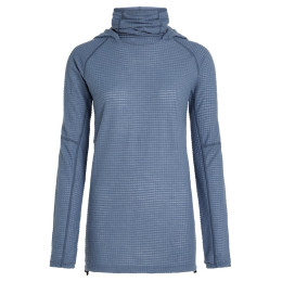 Жіноча толстовка Icebreaker Wom Mer 400 RealFleece Grid Pulover Hood синій/сірий Dawn