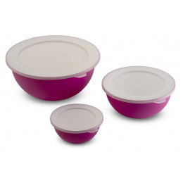 Набір мисок Omada Sanaliving Bowls Set 3,5L + 1,7L + 0,5L фіолетовий