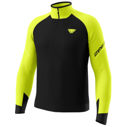 Чоловіча функціональна футболка Dynafit Alpine L/S 1/2 Zip Tee M чорний/жовтий 5A31 - ultra yellow/0910