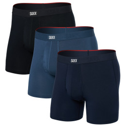 Чоловічі боксери Saxx Vibe Xtra Soft Comfort Boxer Brf Fly 3Pk темно-синій dark denim/navy/black