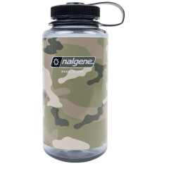 Пляшка Nalgene Wide Mouth Camo Print 1000 ml сірий/чорний Gray w/Black Camo