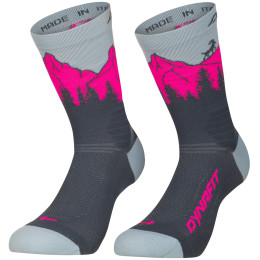 Шкарпетки Dynafit Traverse Crew Sk сірий/рожевий cinder PINK GLO/6070