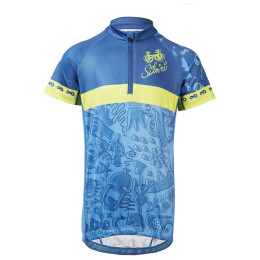 Дитячий велосипедний костюм Silvini Inner синій/зелений