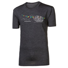 Чоловіча функціональна футболка Progress Hrutur Yak сірий šedý melír