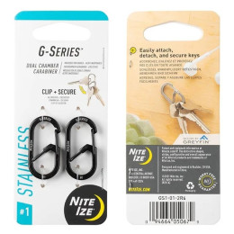 Набір карабінів Nite Ize G-series #1 чорний Černá
