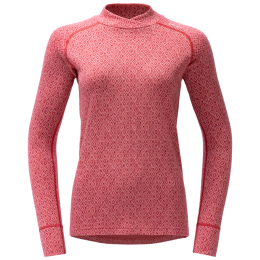 Жіноча функціональна футболка Devold Signature Silk 230 Cross Neck Wmn рожевий Apricot