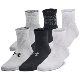Дитячі шкарпетки Under Armour Yth UA Essential 6Pk Qtr Black