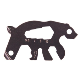 Munkees multifunkční karta ve tvaru medvěda šedá