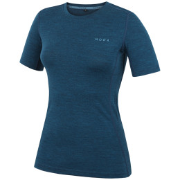 Жіноча футболка MOOA MerinoSilk 160 short синій lagoon blue melange