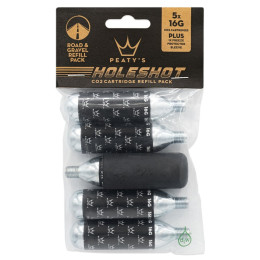 Насос Peaty´s Holeshot Co2 Bombičky 5 Ks - Road & Gravel чорний